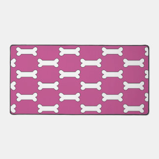 Alfrombrillas De Escritorio Patrón de diseño de huesos de perro Fondo rosado