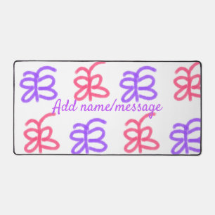 Alfrombrillas De Escritorio Patrón de doodle de mariposa rosa morado agregar t