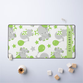 Alfrombrillas De Escritorio Patrón De Elefantes, Elefantes Cutos, Tu Nombre