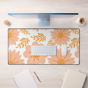 Alfrombrillas De Escritorio Patrón de flor del Naranja de Fuzz de color rosa d