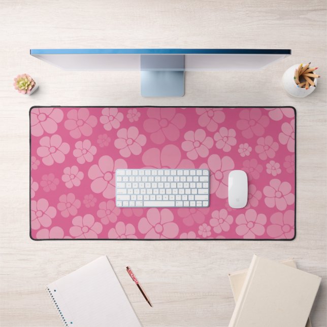 Alfrombrillas De Escritorio Patrón de flores - rosa (Oficina 1)