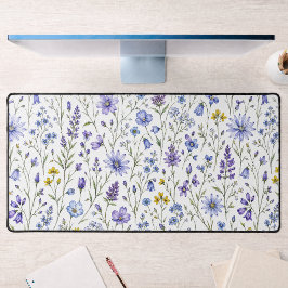 Alfrombrillas De Escritorio Patrón de flores silvestres acuarela amarillo púrp