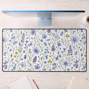 Alfrombrillas De Escritorio Patrón de flores silvestres acuarela amarillo púrp