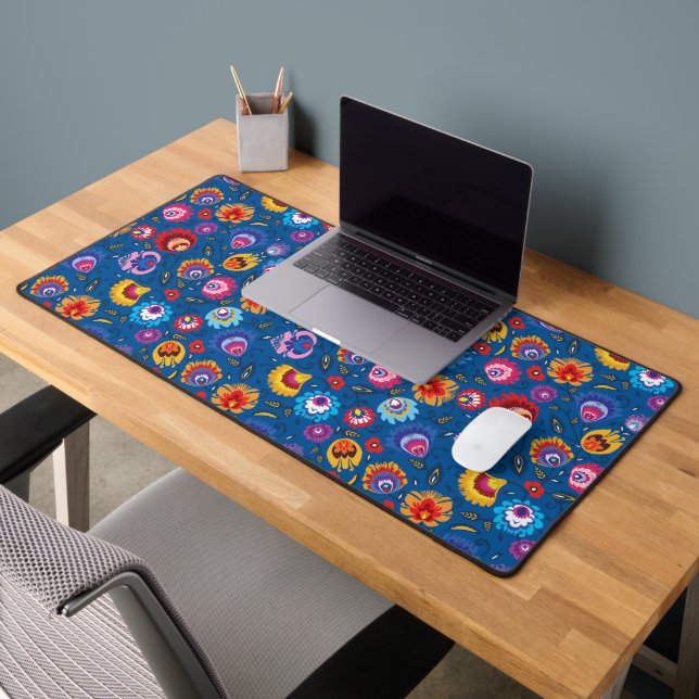 Alfrombrillas De Escritorio Patrón de folklore azul Apron (Oficina 2)