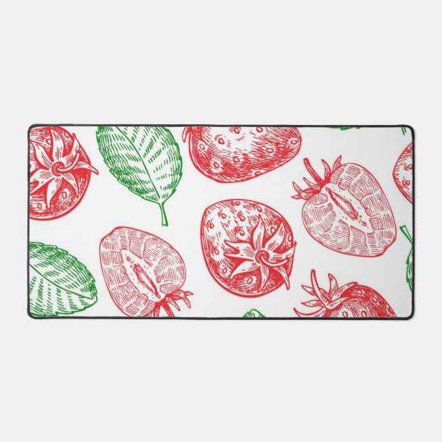 Alfrombrillas De Escritorio Patrón de fresa (Anverso)