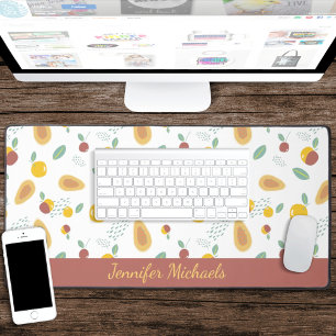 Alfrombrillas De Escritorio Patrón de fruta estilizada con nombre