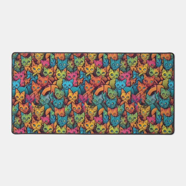 Alfrombrillas De Escritorio Patrón de gatitos (Anverso)