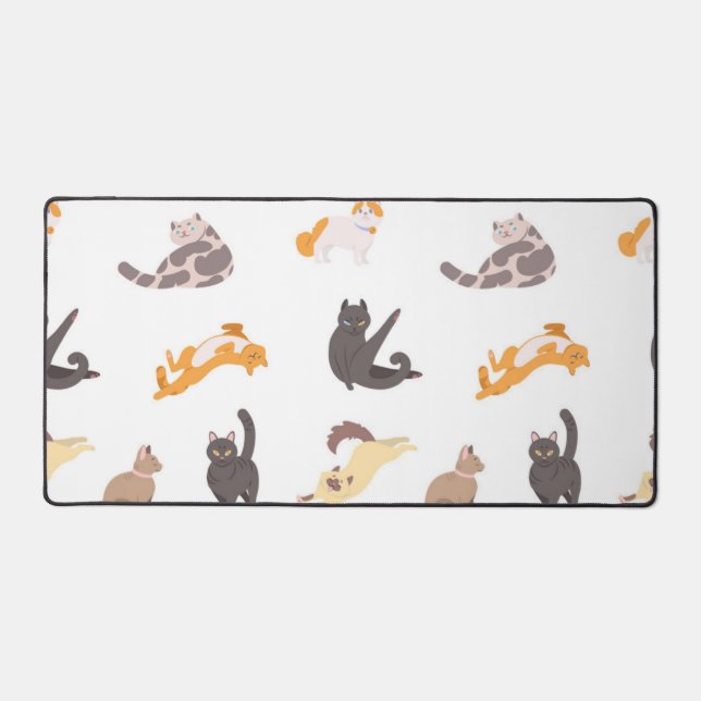 Alfrombrillas De Escritorio Patrón de gato (Anverso)