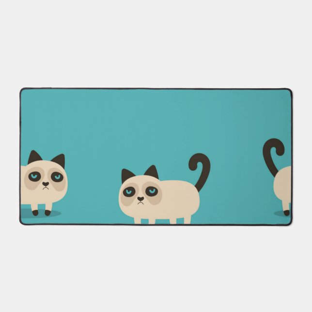 Alfrombrillas De Escritorio Patrón de gato (Anverso)