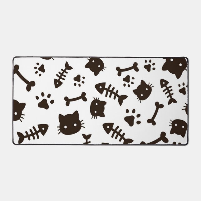 Alfrombrillas De Escritorio Patrón de gato (Anverso)