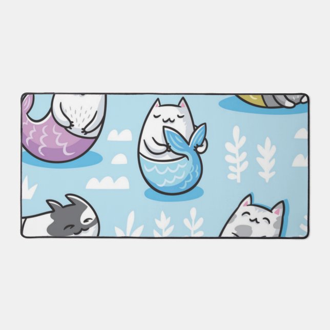 Alfrombrillas De Escritorio Patrón de gato (Anverso)