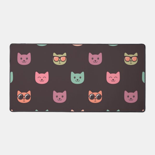 Alfrombrillas De Escritorio Patrón de gato (Anverso)