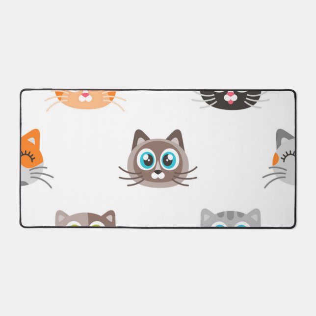 Alfrombrillas De Escritorio Patrón de gato (Anverso)