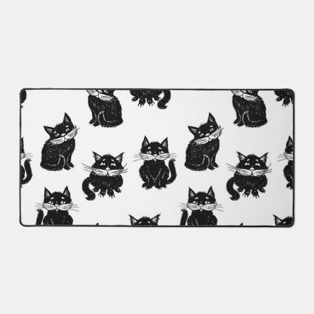 Alfrombrillas De Escritorio Patrón de gato (Anverso)