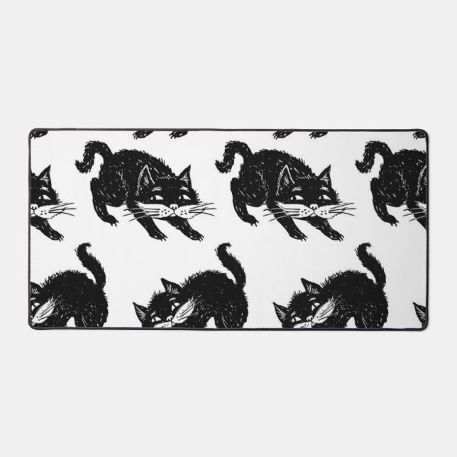 Alfrombrillas De Escritorio Patrón de gato (Anverso)
