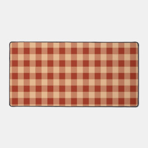 Alfrombrillas De Escritorio Patrón de Gingham controlado de Brown