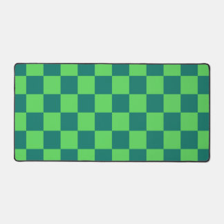 Alfrombrillas De Escritorio Patrón de Gingham de Blue Green Checkered