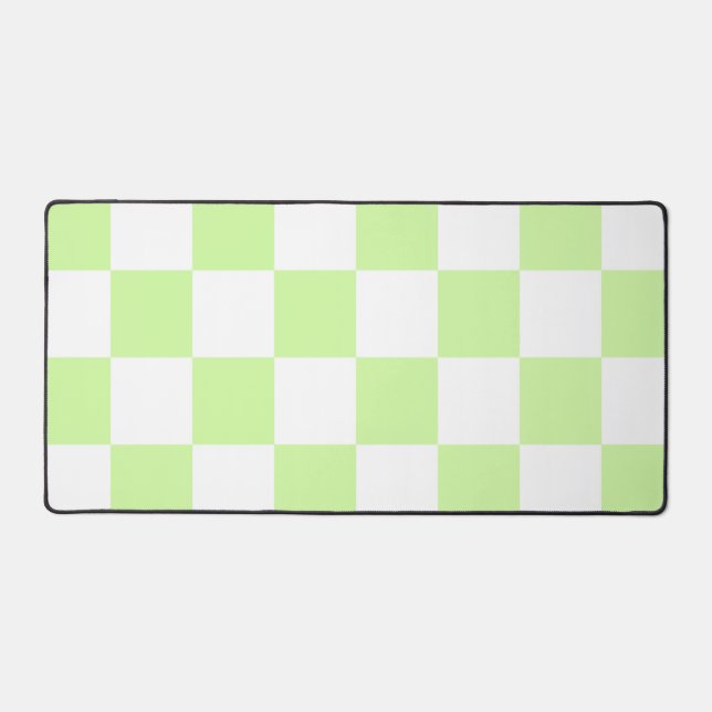 Alfrombrillas De Escritorio Patrón de Gingham de Pastel Verde (Anverso)