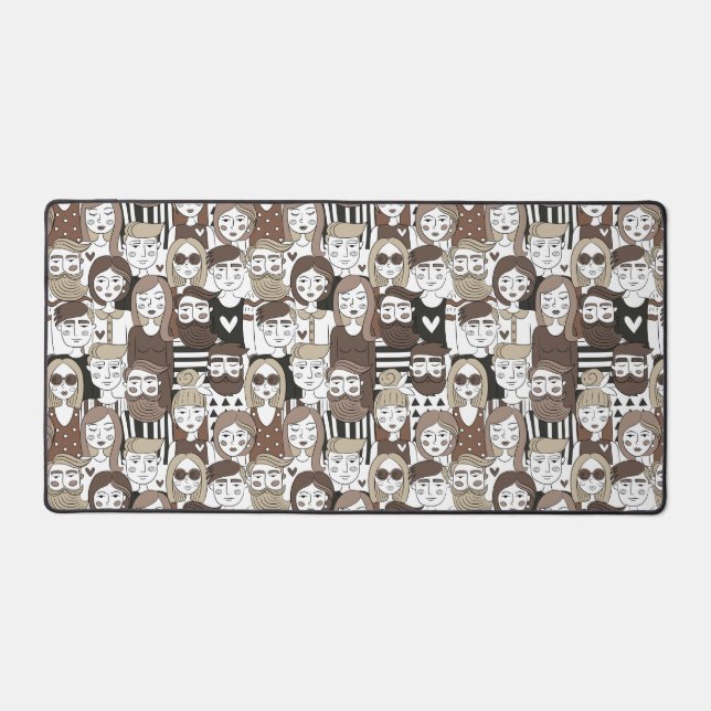 Alfrombrillas De Escritorio Patrón de hipster (Anverso)