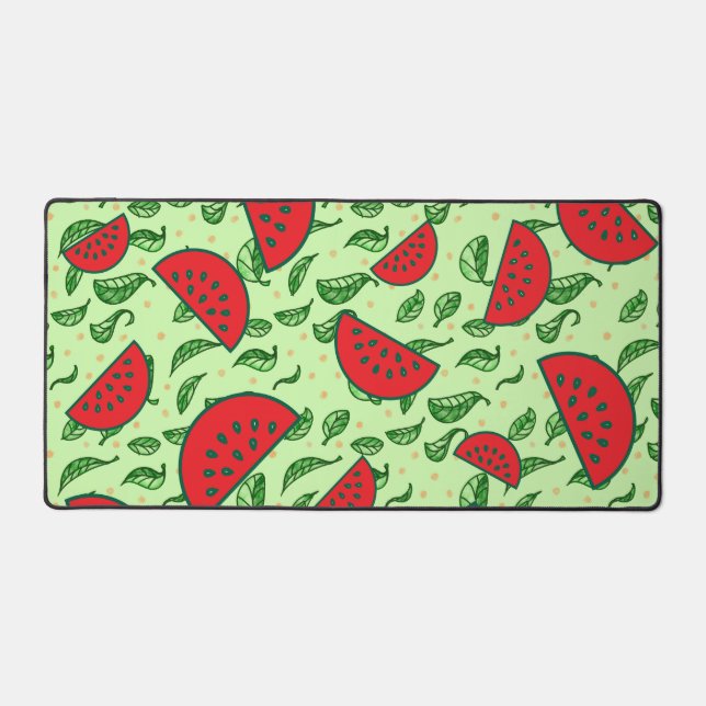 Alfrombrillas De Escritorio Patrón de hojas y sandías (Anverso)