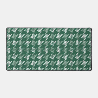 Alfrombrillas De Escritorio Patrón De Houndstap Verde Y Blanco De Mint