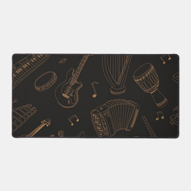Alfrombrillas De Escritorio Patrón de instrumentos musicales (Anverso)
