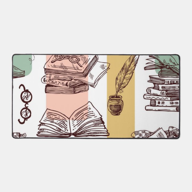 Alfrombrillas De Escritorio Patrón de libro (Anverso)