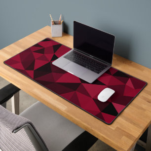 Alfrombrillas De Escritorio Patrón de malla geométrica rojo magenta