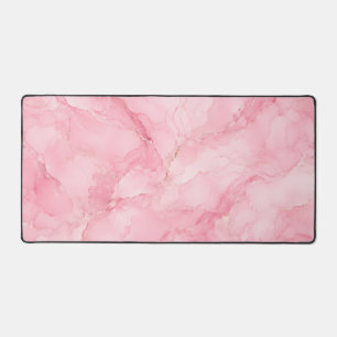 Alfrombrillas De Escritorio Patrón de mármol con acuarela rosa
