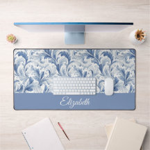 Patrón de Monograma de Toile de País Francés Azul