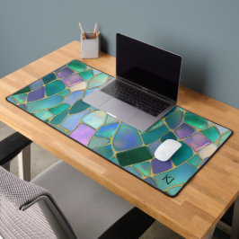 Alfrombrillas De Escritorio patrón de mosaico de vidrio tintado en colores pas