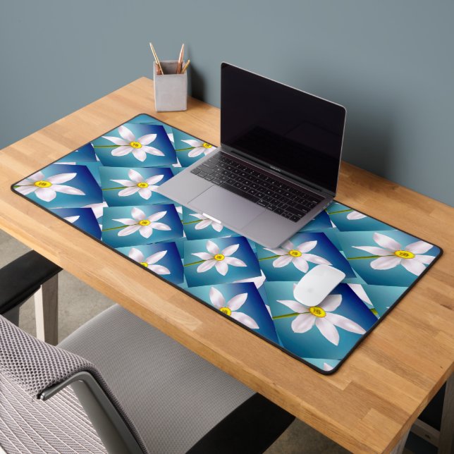 Alfrombrillas De Escritorio Patrón de Narciso Blanco (Oficina 2)
