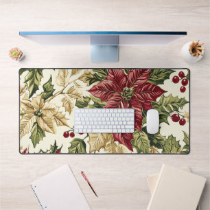 Alfrombrillas De Escritorio Patrón de Navidades florales de Poinsettia (14)