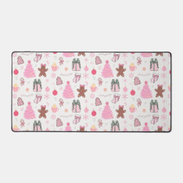 Alfrombrillas De Escritorio Patrón de Navidades rosados