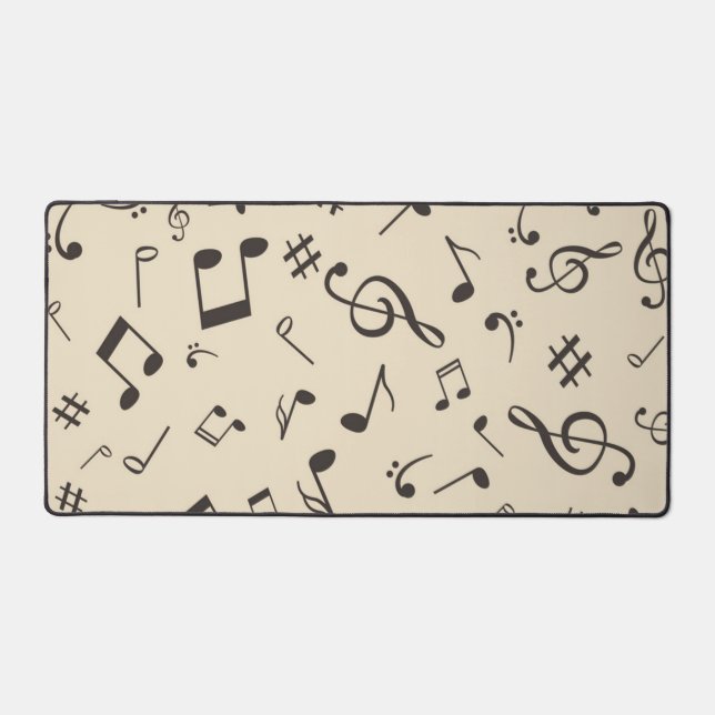 Alfrombrillas De Escritorio Patrón de notas musicales (Anverso)