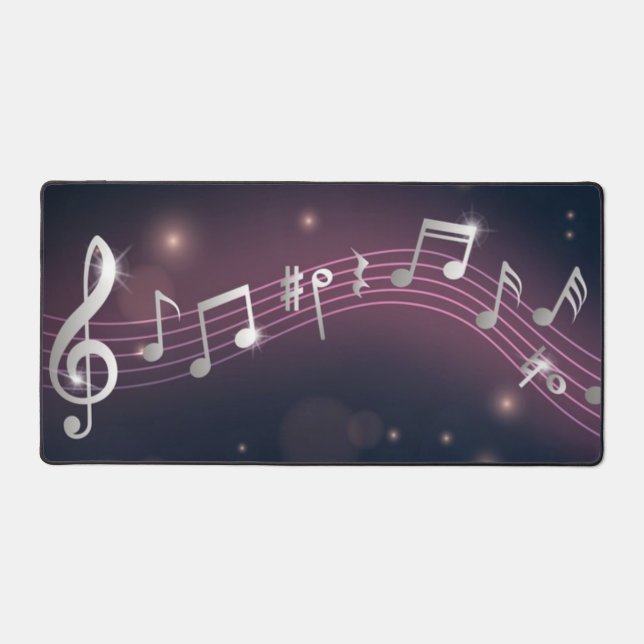 Alfrombrillas De Escritorio Patrón de notas musicales (Anverso)