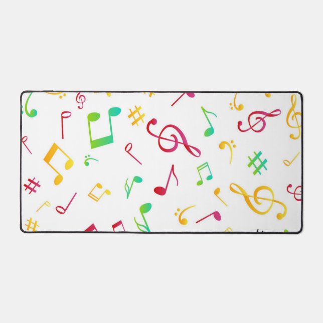 Alfrombrillas De Escritorio Patrón de notas musicales (Anverso)