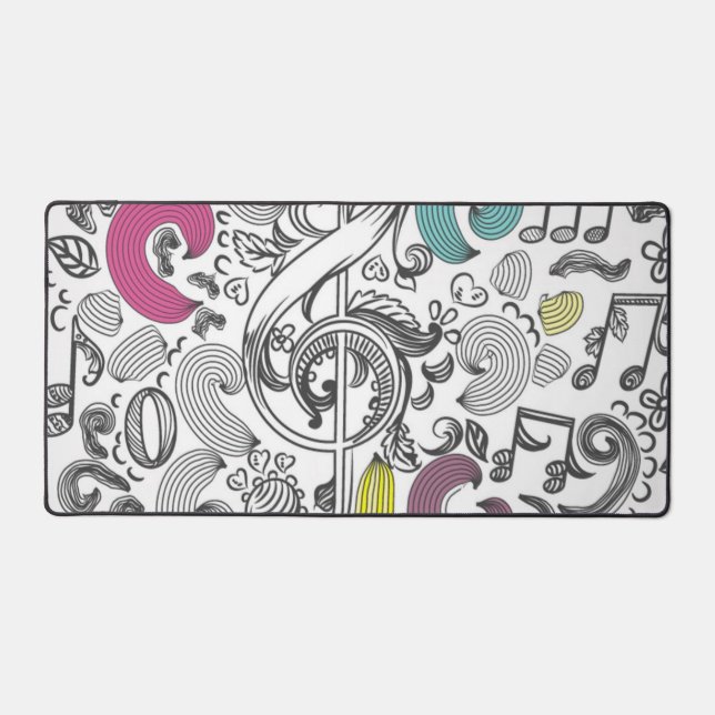 Alfrombrillas De Escritorio Patrón de notas musicales (Anverso)