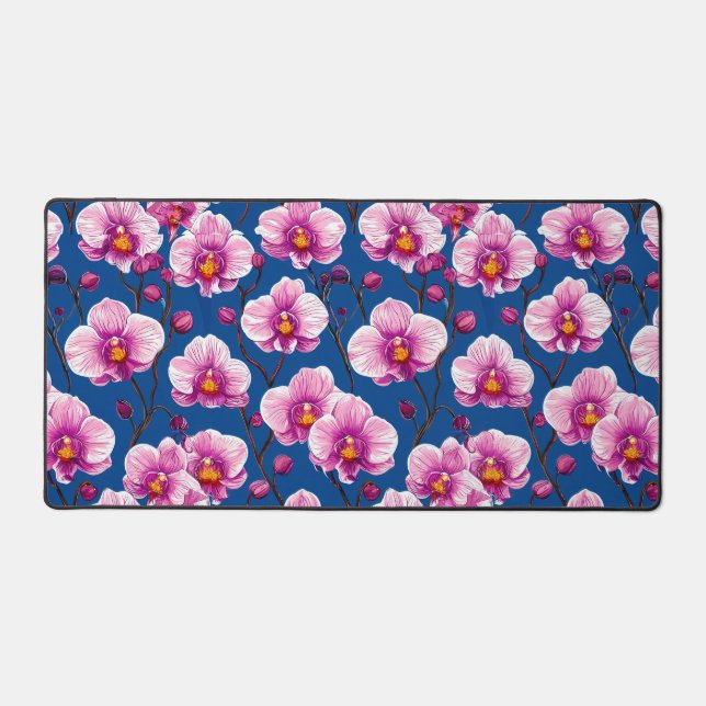 Alfrombrillas De Escritorio patrón de orquídeas rosas (Anverso)