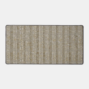 Alfrombrillas De Escritorio Patrón de punto Jersey a rayas en beige suave