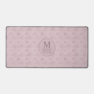 Alfrombrillas De Escritorio Patrón de purpurina dorada rosa pastel suave perso