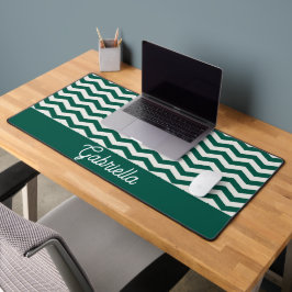 Alfrombrillas De Escritorio Patrón de raya zig zag Chevron verde turquesa