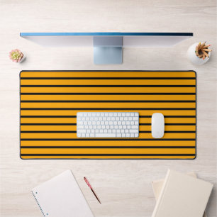 Alfrombrillas De Escritorio Patrón de rayas retro amarillo negro