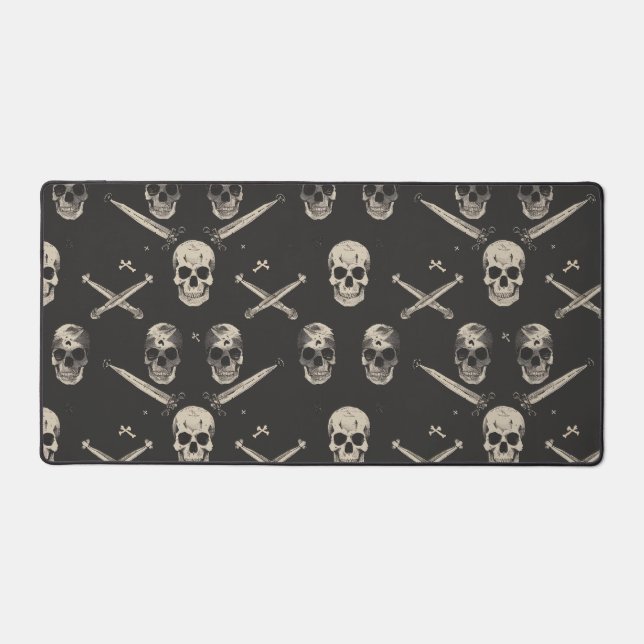 Alfrombrillas De Escritorio Patrón de Skulls piratas gruesos (Anverso)