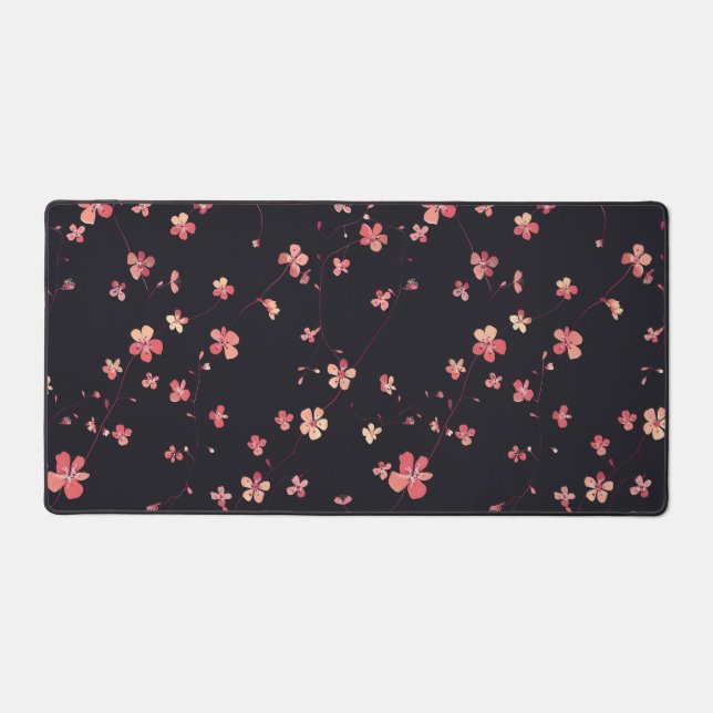 Alfrombrillas De Escritorio Patrón de sueño floral oscuro (Anverso)