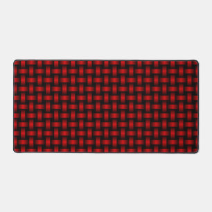 Alfrombrillas De Escritorio Patrón de Tejido Rojo Negro