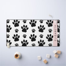 Patrón de traza, garras de perro, negro y blanco, 