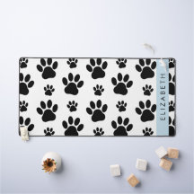 Patrón de traza, garras de perro, negro y blanco, 