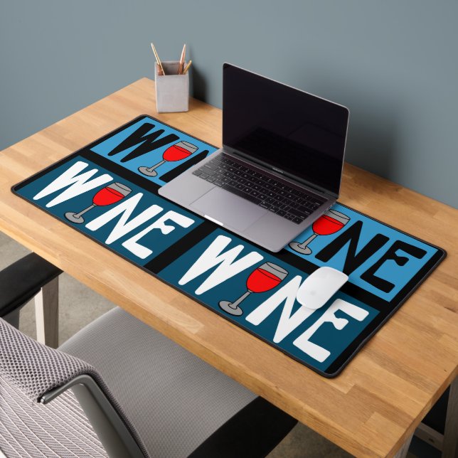 Alfrombrillas De Escritorio Patrón de vidrio de vino rojo (Oficina 2)