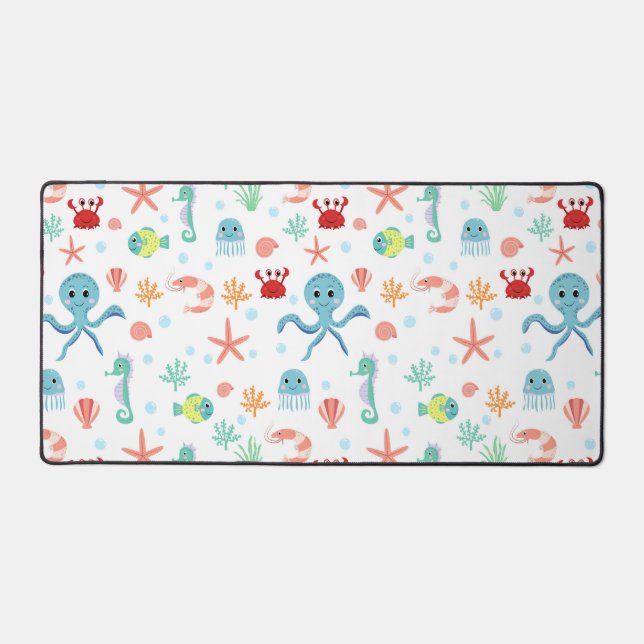 Alfrombrillas De Escritorio Patrón del mundo marino (Anverso)